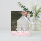 婚約写真の日付の保存 ポストカード (スタンド正面)