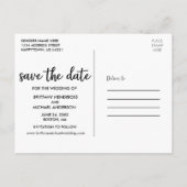 婚約写真の日付を保モダン存 ポストカード (裏面)