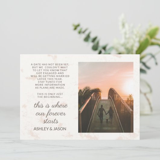 婚約写真の発表私たちの永遠の始まり 招待状 (スタンド正面)