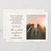 婚約写真の発表私たちの永遠の始まり 招待状 (正面/裏面)