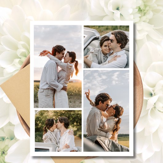 婚約写真の結婚式の日付の保存 案内ポストカード