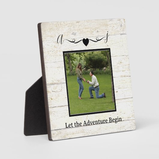 婚約写真メモリカスタム素朴 フォトプラーク (正面)