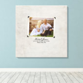 婚約写真ヴィン素朴テージ結婚式 キャンバスプリント (インサイチュ (ウッドフロア))