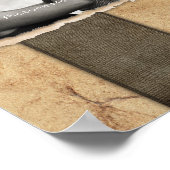 婚約写真素朴ヴィンテージ座席表 ポスター (角)