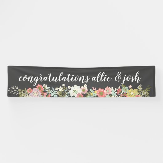 婚約壁飾りカスタム製プリント禁止 横断幕 (横)