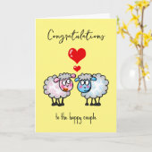 婚約夫婦おめでとう カード (黄色い花)