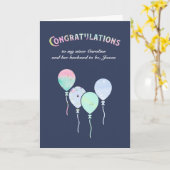 婚約姪おめでとう カード (黄色い花)