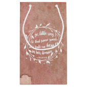 婚約引用文抱き枕 | ロマンチックな水の色 スモールペーパーバッグ (裏面)