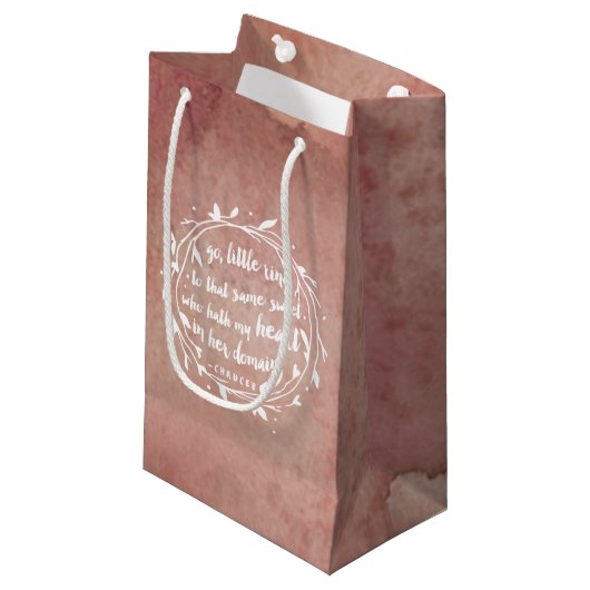 婚約引用文抱き枕 | ロマンチックな水の色 スモールペーパーバッグ (正面アングル)