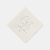 婚約応援未来の夫妻。 スタンダードカクテルナプキン (角)