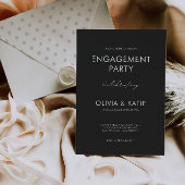 婚約招待状ブラック結婚ズテンプレート 招待状