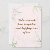 婚約招待状 招待状 (裏面)