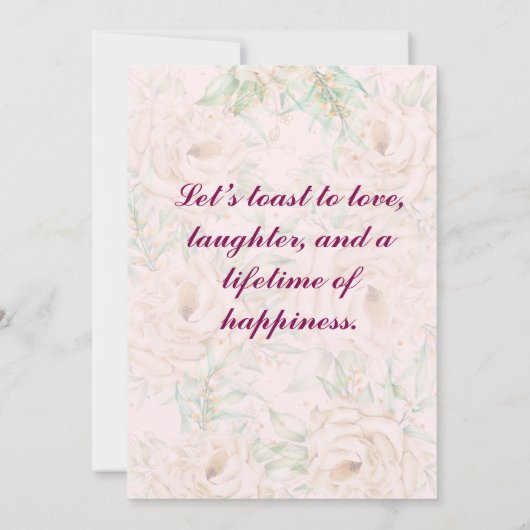 婚約招待状 招待状 (裏面)