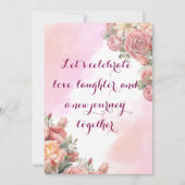 婚約招待状 招待状 (裏面)