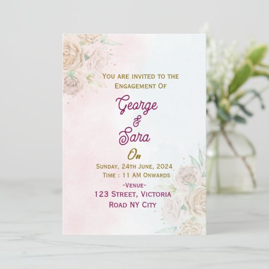 婚約招待状 招待状 (スタンド正面)