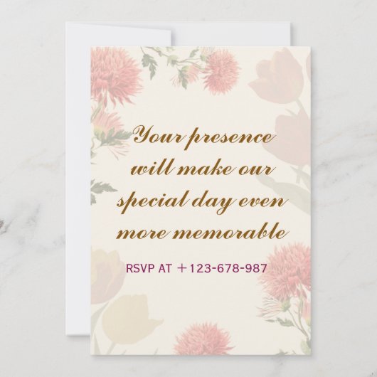 婚約招待状 招待状 (裏面)