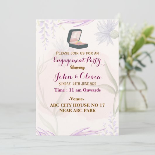 婚約招待状 招待状 (スタンド正面)