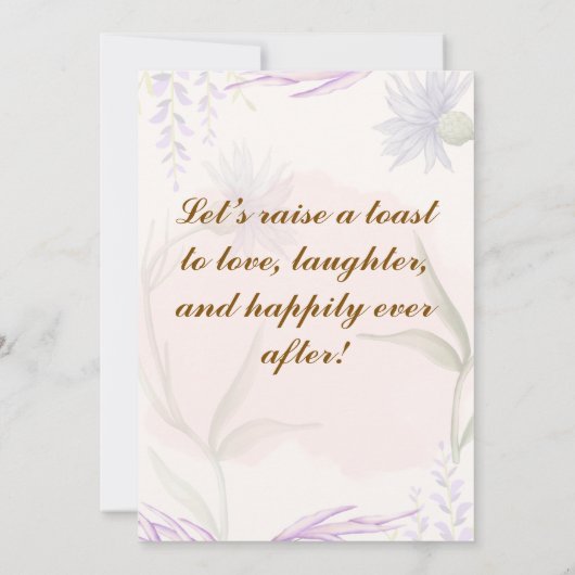 婚約招待状 招待状 (裏面)