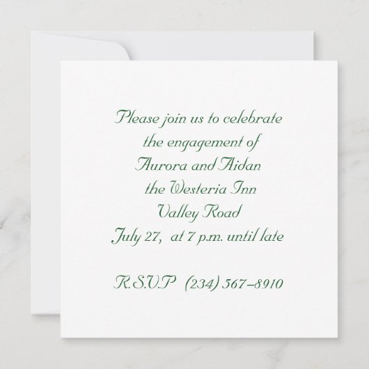 婚約招待状 招待状 (裏面)