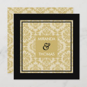 婚約招待状:: damask colors 3 招待状 (正面/裏面)