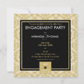 婚約招待状:: damask colors 3 招待状 (裏面)