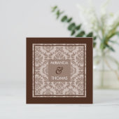 婚約招待状:: damask colors 6 招待状 (スタンド正面)