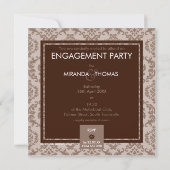 婚約招待状:: damask colors 6 招待状 (裏面)