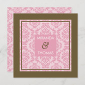 婚約招待状:: damask colors 9 招待状 (正面/裏面)