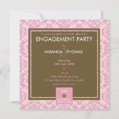 婚約招待状:: damask colors 9 招待状 (裏面)