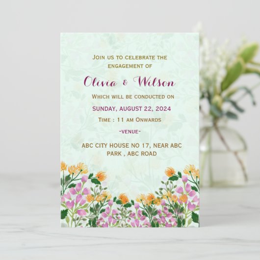 婚約招待 招待状 (スタンド正面)