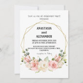 婚約招待。 招待状 (正面)