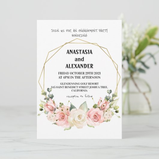 婚約招待。 招待状 (スタンド正面)