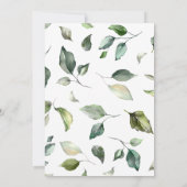 婚約招待。 招待状 (裏面)