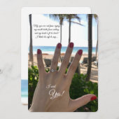 婚約指輪の写真の発表 案内状 (正面/裏面)