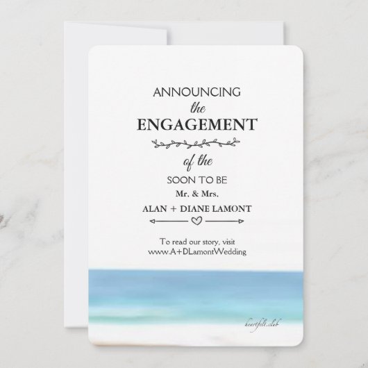 婚約指輪の写真の発表 案内状 (裏面)