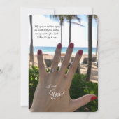 婚約指輪の写真の発表 案内状 (正面)