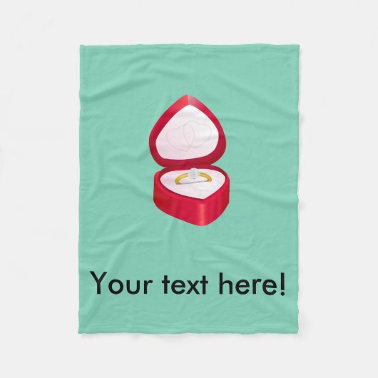 婚約指輪のclipart フリースブランケット (正面)
