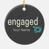 婚約指輪 カップル 結婚式前の独身パーティーまたは結婚式 セラミックオーナメント (裏面)