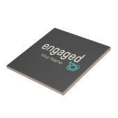 婚約指輪 カップル 結婚式前の独身パーティーまたは結婚式 タイル (側面)