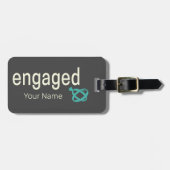 婚約指輪 カップル 結婚式前の独身パーティーまたは結婚式 ラゲッジタグ (正面横)