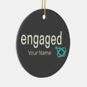 婚約指輪 カップル 結婚式前パーティーまたは結婚式 セラミックオーナメント (右)