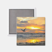 婚約提案日の出オンビーチ磁石 マグネット (正面/裏面)