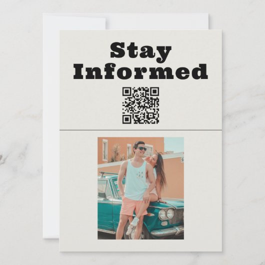 婚約新聞ヘッドライン結婚写真 セーブザデート (裏面)