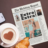 婚約新聞ヘッドライン結婚写真 セーブザデート