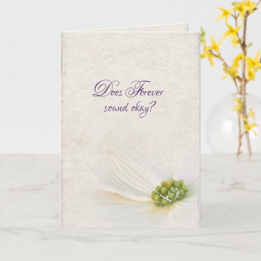 婚約日付花を保存 カード (黄色い花)