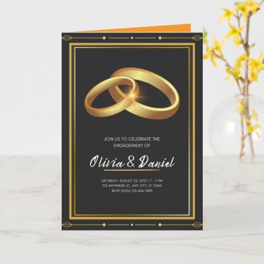 婚約最高のカードがハップを祝う カード (黄色い花)