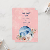 婚約月の上で我々は"Yes"カードを言った カード (正面/裏面インサイチュ)