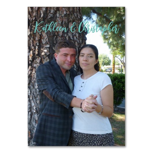 婚約用フォトカード挿入招待状 テーブルナンバー (正面)