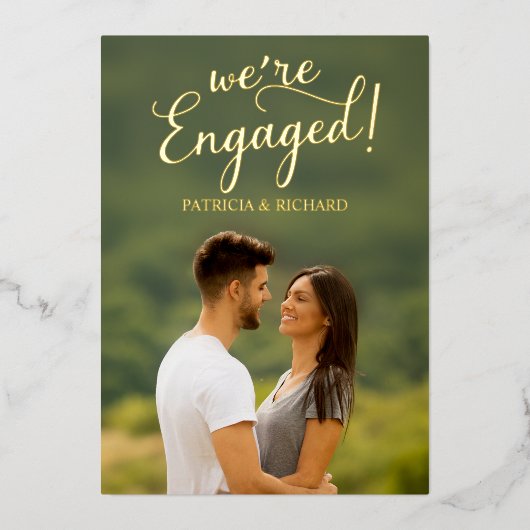 婚約発表箔招待状 箔招待状 (正面)