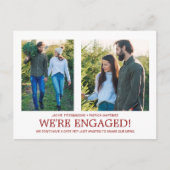 婚約発表2写真スノーフレーク・パターン ポストカード (正面)